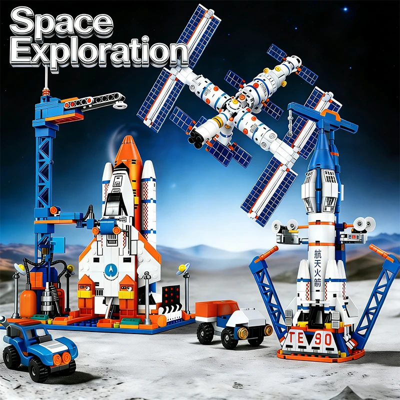 

Конструктор «Космический центр запуска ракет»: Модель космического корабля, детские игрушки, подарок на Рождество и праздники
