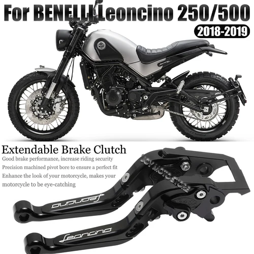 Imagen 1 del producto Palancas de embrague de freno CNC, empuñaduras de manillar extensibles ajustables para Benelli Leoncino250 500 2018-2019