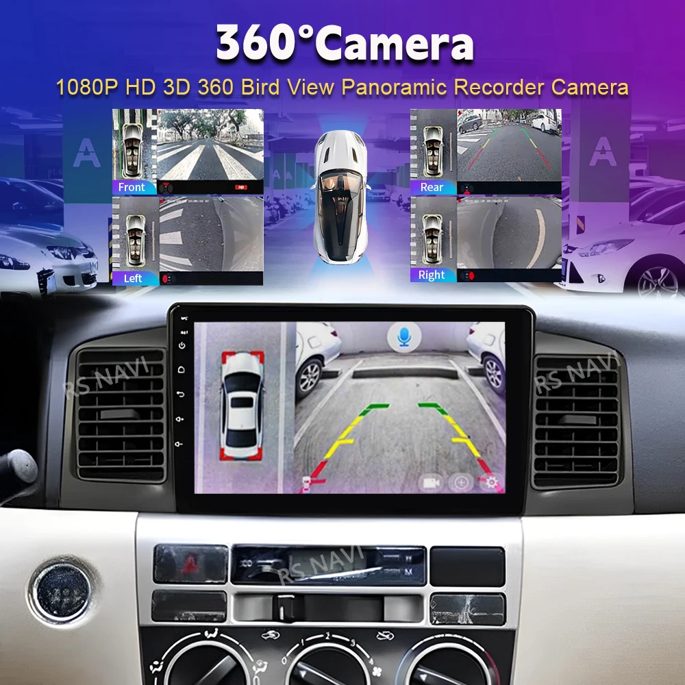 Android 16 Carplay Car Radio Multimedia For Toyota Corolla E120 2000 - 2004 navigation video DVD Autoradio Stereo 2din 4G+wifi