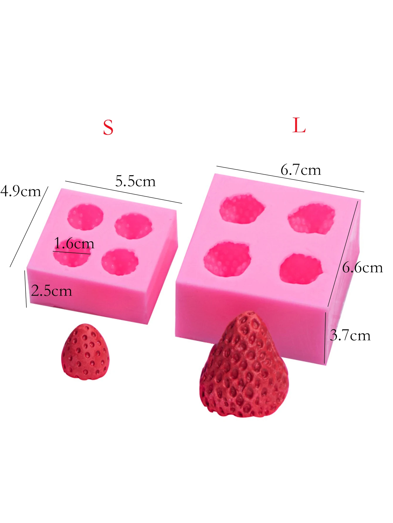 Feiskoo 3D Simulation Strawberry Sugar Craft Silicone Candle Mold Chocolate DIY Fondant Baking Silicone Mold Cake Tools Bakeware