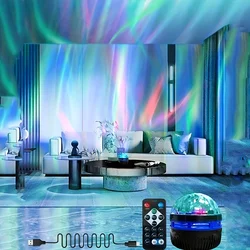 Starry Projector Light 7 Colors Remote Control Polar Projection Night Light For Bedroom Home Decor Room Christmas Party Disco