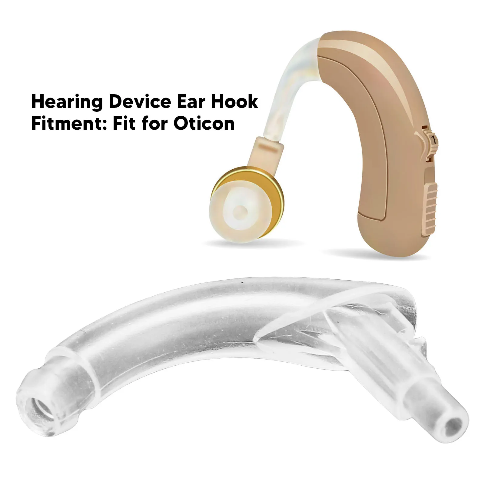 10pcs Hearing Device Ear Hook Professional ABS Mellow Replacement Hearing Ear Hook Portable Ergonomic for Elderly Home Travel