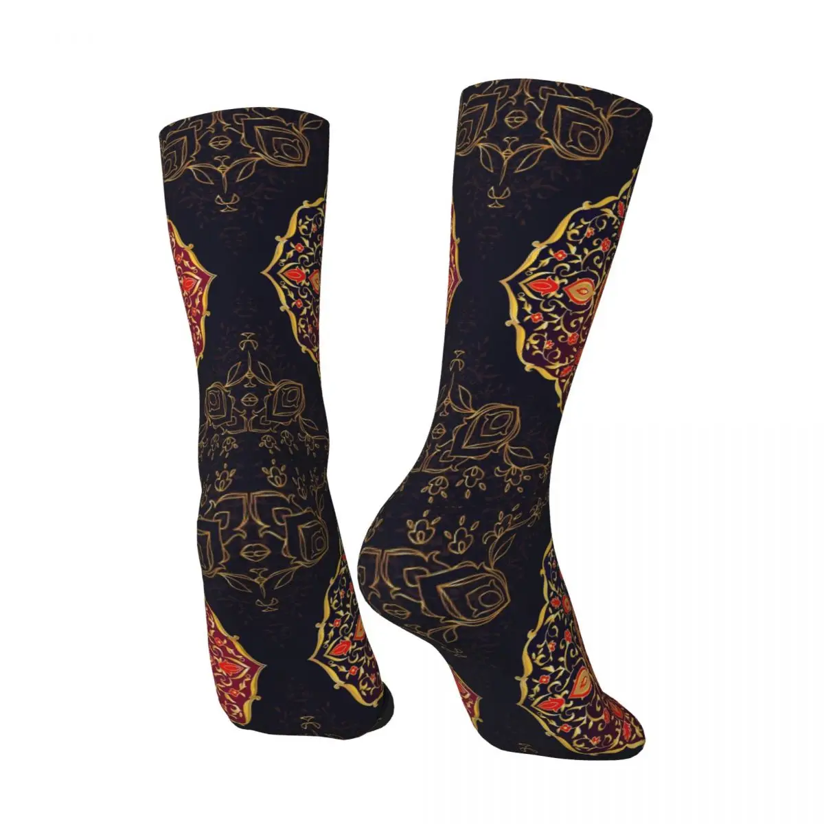 Beautiful Card-vector Men's Socks Vintage Harajuku Street Style Novelty Pattern Crew Sock