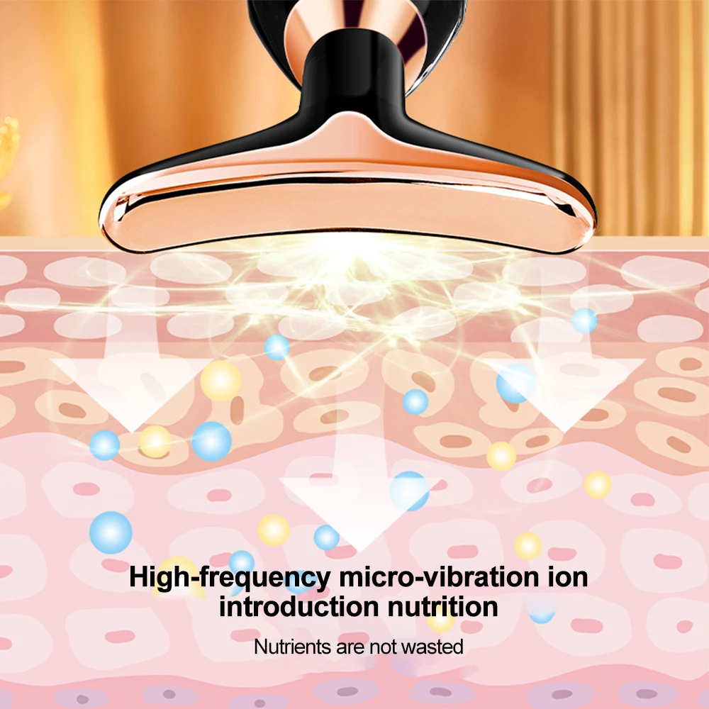 ใหม่ EMS Microcurrent Face คออุปกรณ์ความงามเครื่องนวดหน้ากระชับฟื้นฟูต่อต้านริ้วรอยการสั่นสะเทือนอัลตราโซนิก Lifting