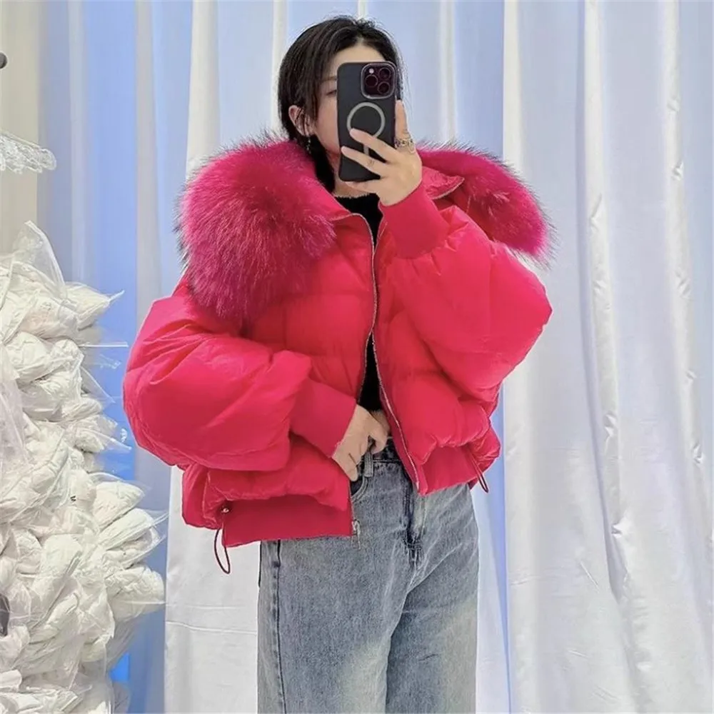 

Formal DressesWomen'S Long-Sleeved Down Jacket, Korean Coat, Big Fur Collar, Loose, Luxury, Joker, New, Winter Of 2024