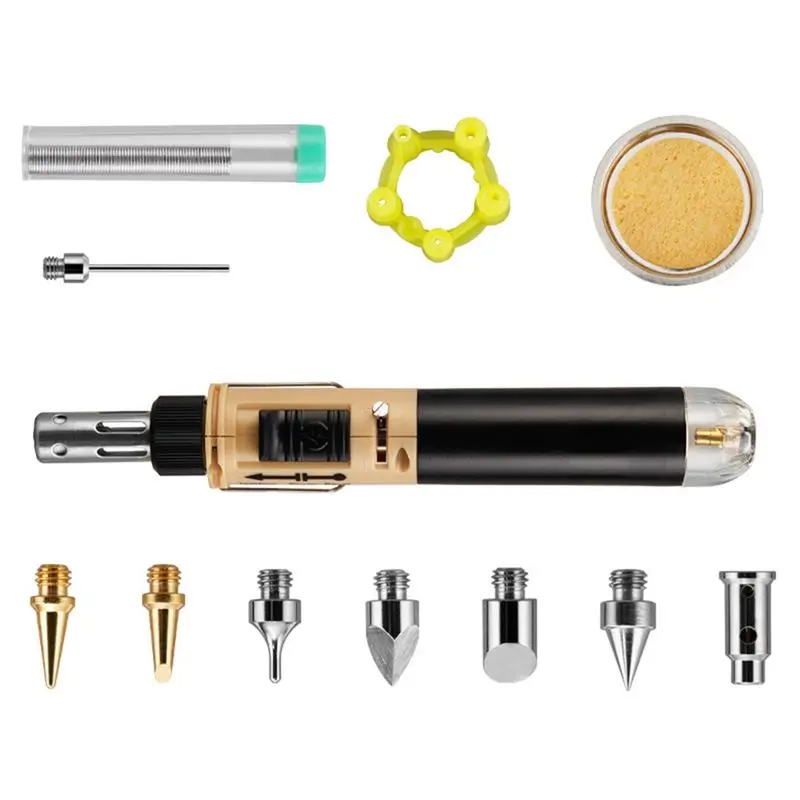 

VEHO-Gas Soldering Iron Heat Gun Blower Torch Self-Ignite Instant Start Adjustable Flame Control Welding Tool B