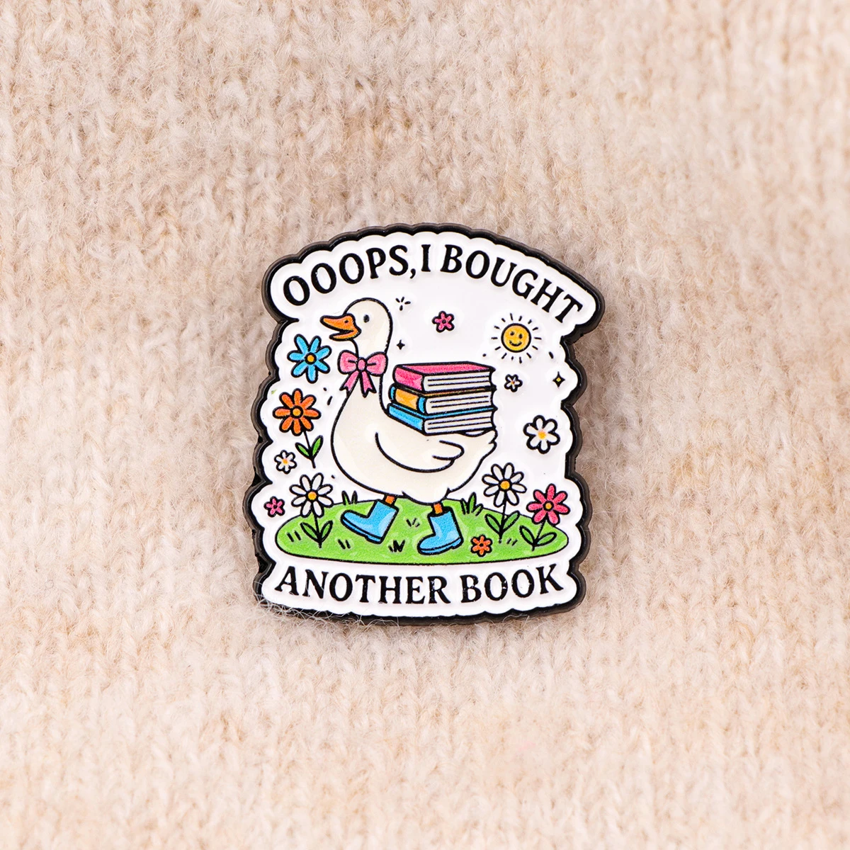 Goose Proverb Pin Metal Badge Fashion Accessory Clothing Chest Pin Decoration - Another Book Purchase Excitement