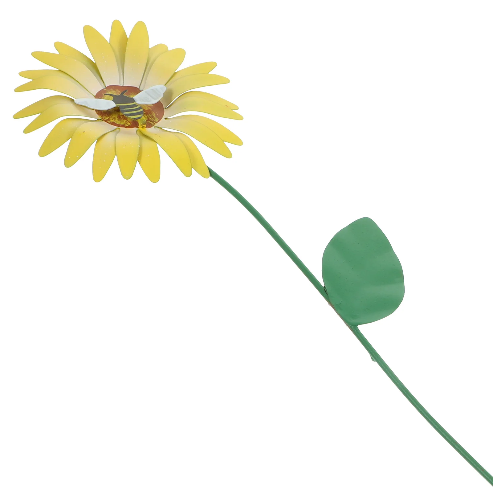 

Iron Patio Decoration Yellow Bees Sunflowers Stakes Durable Garden Metal Craft Lawn nament Flower Pot Stakes Outdoor Decor