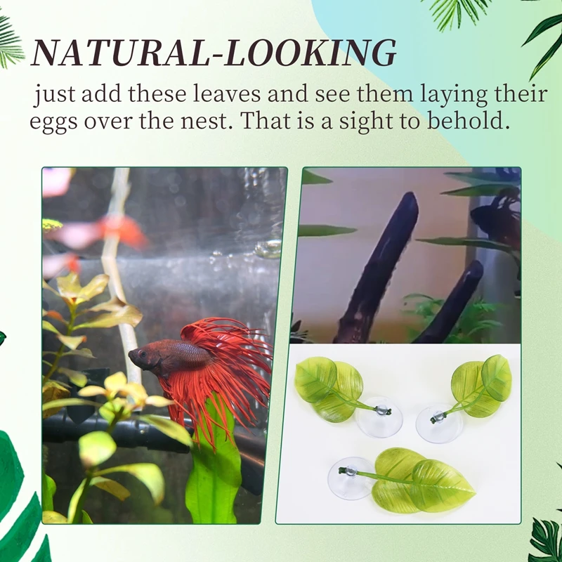 Beta Fish Hammock Plant Leaf Mat Fish Spreading Breeding Resting Bed-A97Q