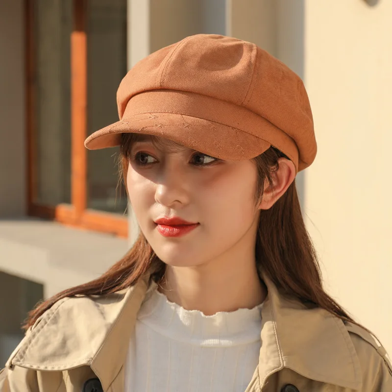 

Women's Duck Tongue Newsboy's Octagonal Baseball Cap Spring And Summer Leisure Fashion Sunshade Beret Big Brim Outdoor Sports118