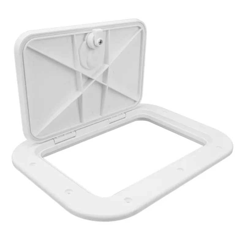 

Boat Deck Access Hatch with Lid - ABS, Anti Aging, Impact Proof, Compartment Door - White - for RV Trailer Yacht Camper