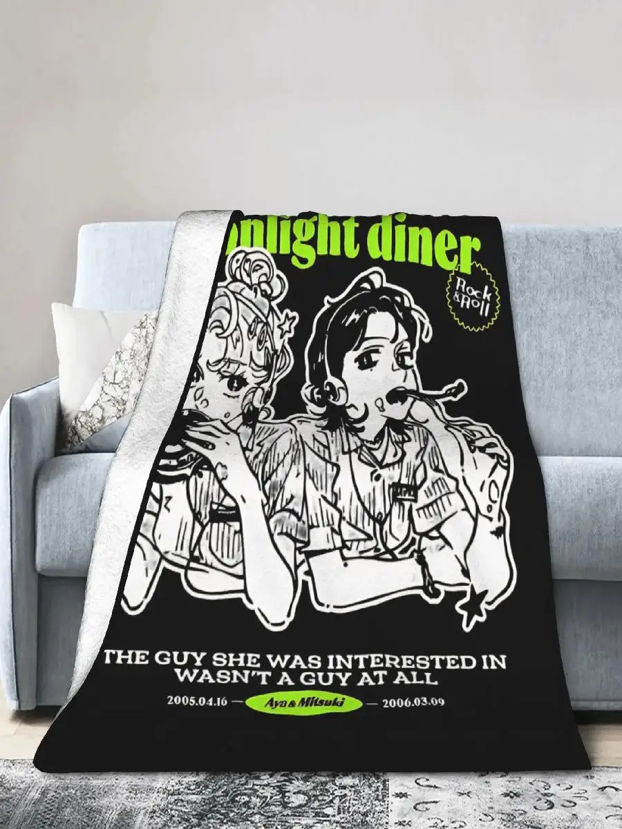 He Guy She Was Interested in Wasnt a Guy at All Manga Fleece Throw Blanket for Sofa Travel Quilt  Breathable Lightweight
