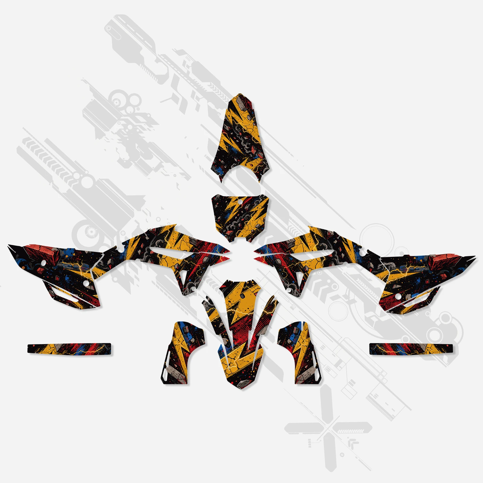 NICECNC Für Honda CRF 450R CRF450RX CRF450R CRF450RX 2021 2022 2023 2024 Motorrad-Grafik-Hintergrund-Aufkleber Anpassbare Sticker – Detail 8