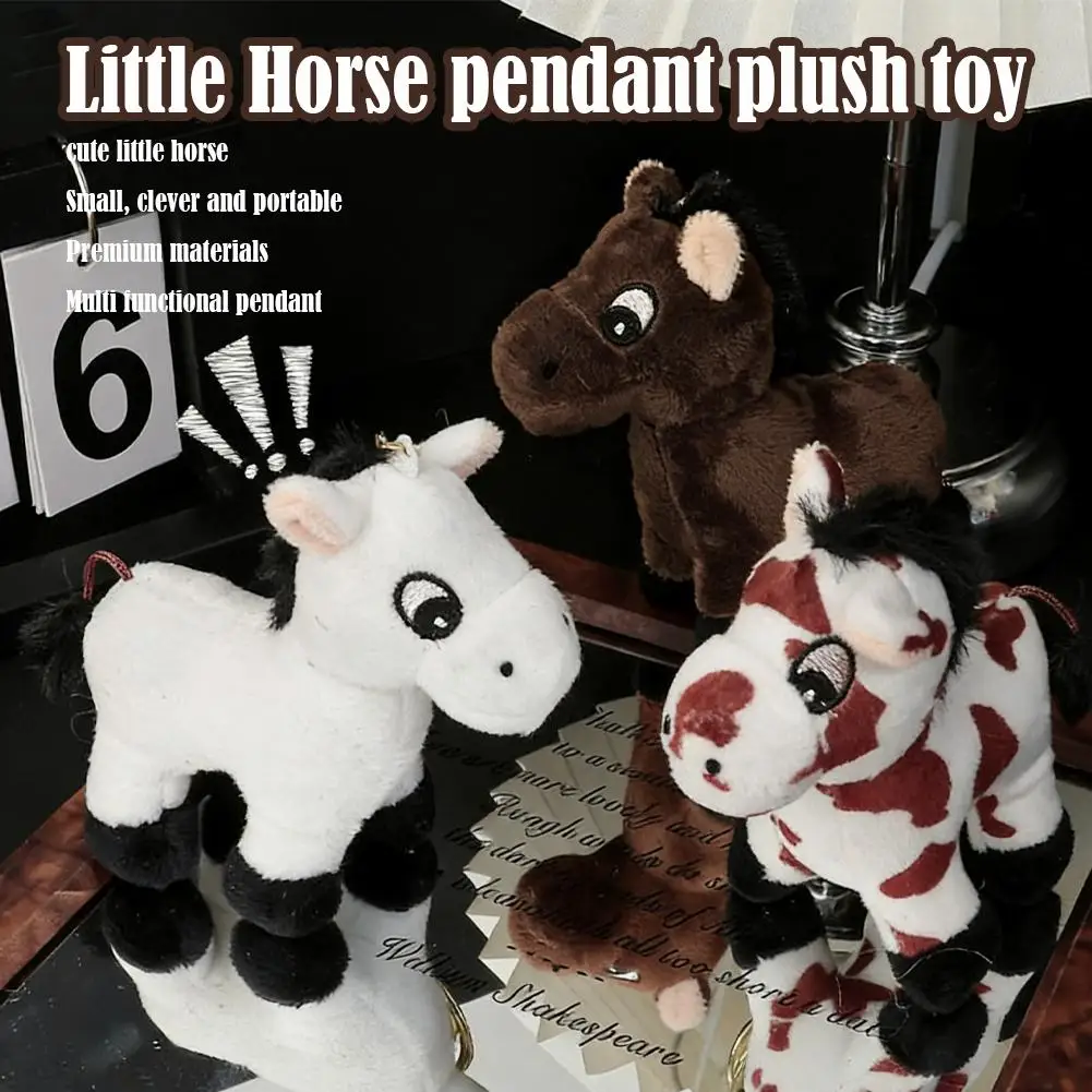1 Stück 11 cm Pferde Plüsch Hängedekoration ​ ​ Stofftier Pferd Schlüsselanhänger Niedliche Pony Puppe Rucksack Ornamente Anhänger Kinder Spielzeug Dekor