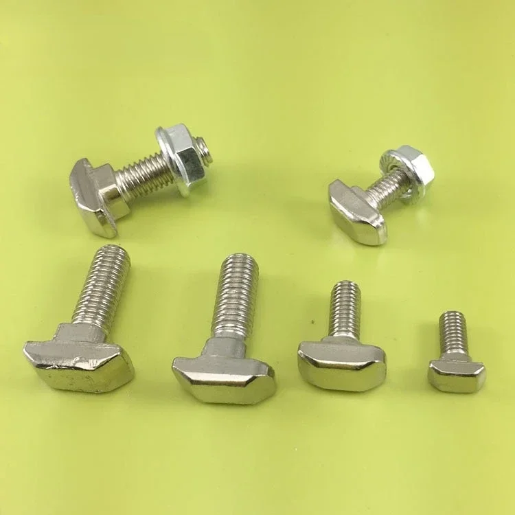 10/5/2pcs M5 M6 M8 T Hammer Head T Bolt Aluminum Connector T head bolts Screws for 20/30/40/45 Aluminum Profiles