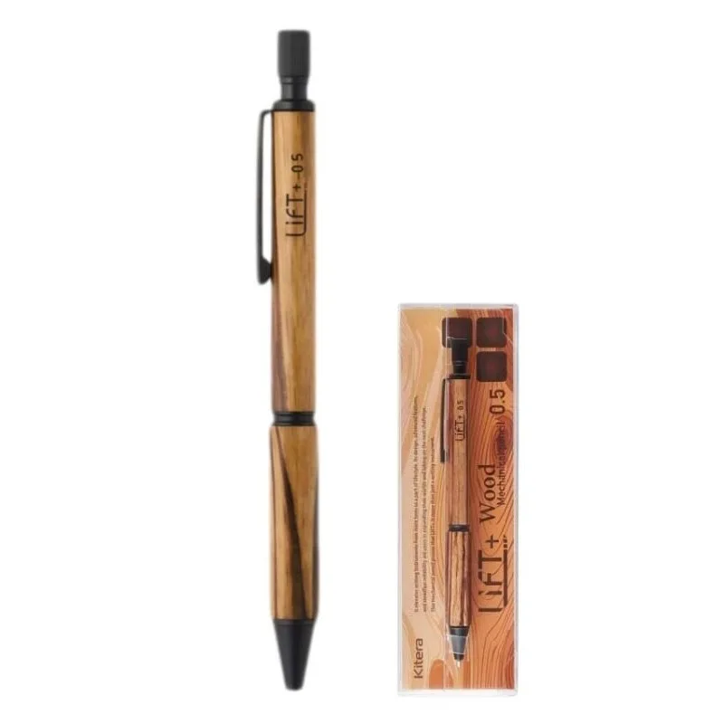 Japanese Original Automatic Pencil Lift+wood Metal Natural Wood Pen Grip with Low Center of Gravity Wooden Stationery Supplies