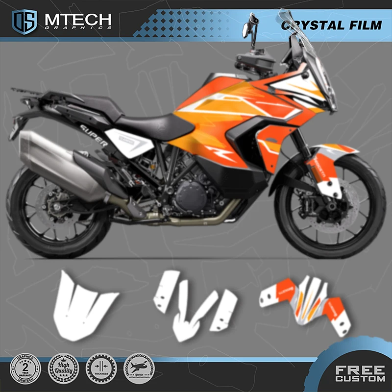 

DSMTECH Custom Motorcycle Graphics For KTM 2021 2022 2023 ADV 790 1290 R S Decals Stickers Kits 002