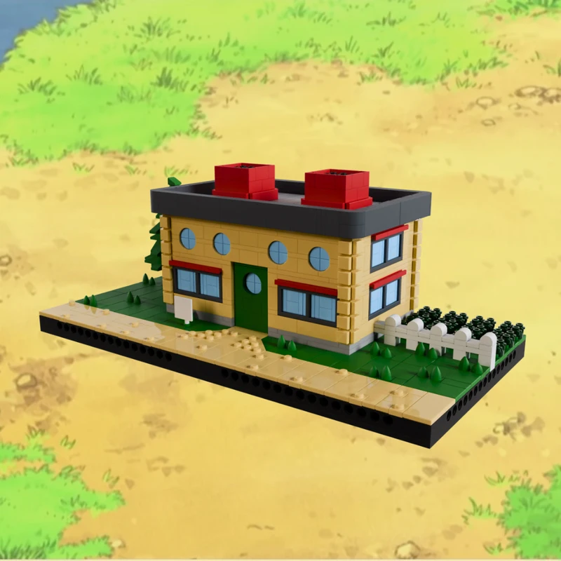 

1025 шт. MOC Pokémoner Professor Oaks Lab Science Laboratory DIY модель строительные блоки игрушки на день рождения подарок для коллекционеров