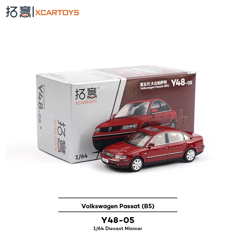 XCARTOY Y48-05 Quinta Geração Volkswagen Passat - Modelo de Carro de Liga Vermelho Vinho