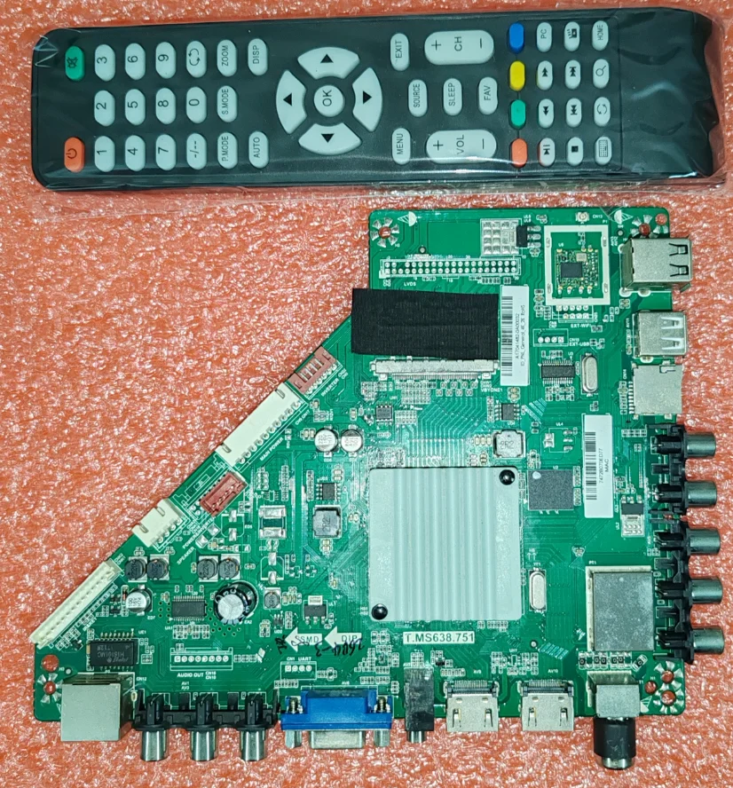 

T.MS638.751 Материнская плата для телевизора 4K, сеть Wi-Fi, двухъядерная память, 768 м + 8 ГБ, хорошо протестирована, физическое фото