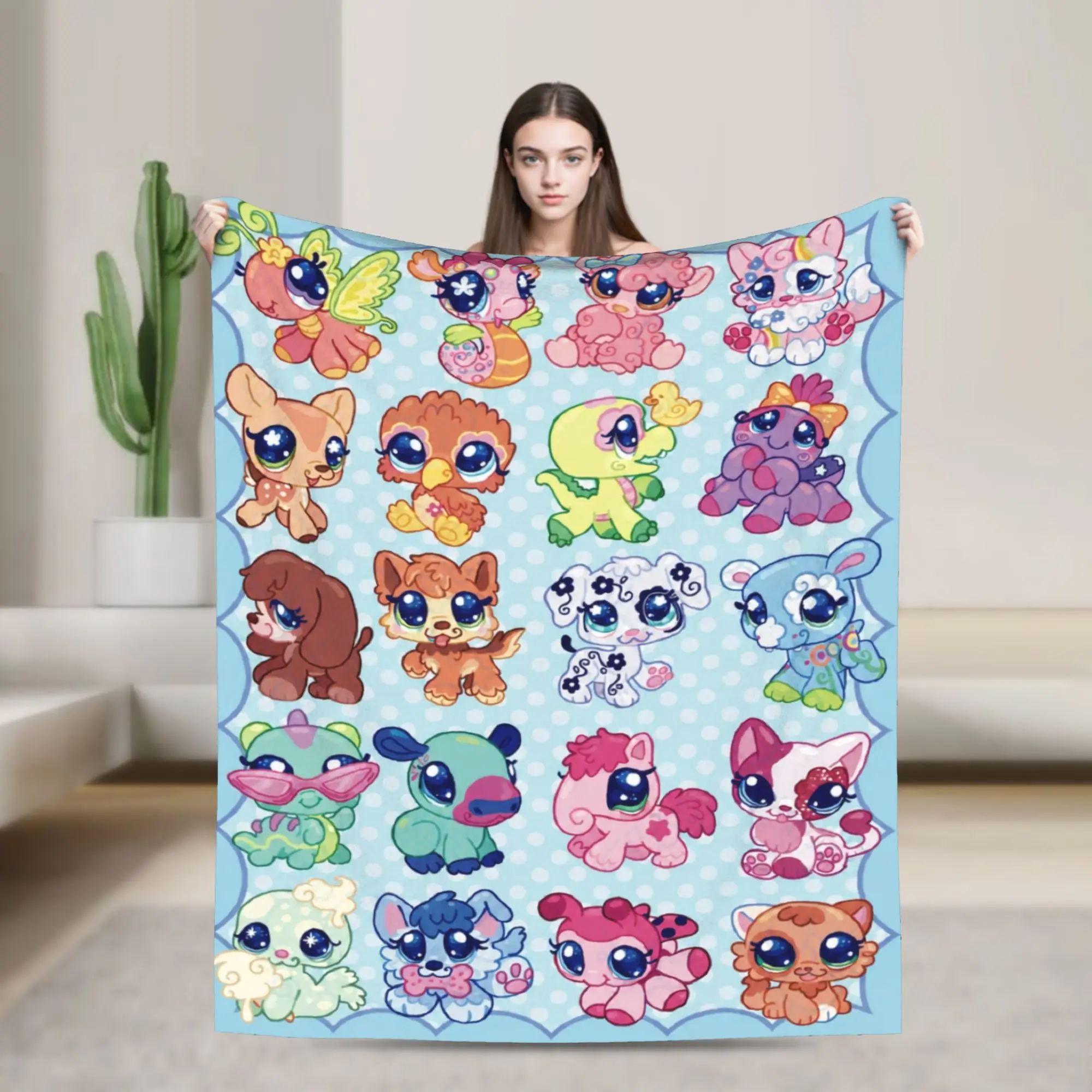 Relax Littlests PetShop lps Blanket Stuff Bed Decorative  Throws And Blankets Super Soft Flannel for Couch