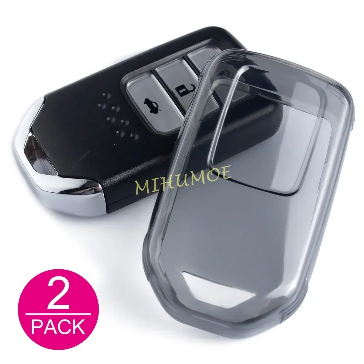 Zwart Transparant Sleutelhanger Case Cover Sleutelhanger Voor Honda Civic CRV HRV Accord Ridgeline Insight Duidelijkheid Odyssey Pilot Paspoort