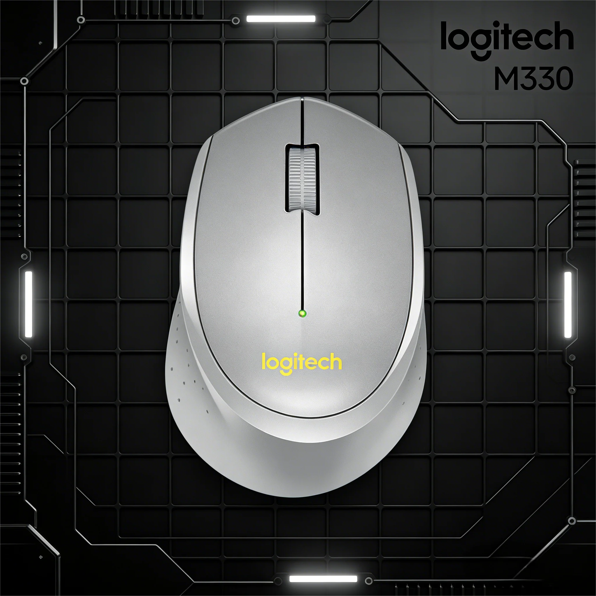

Logitech M330 Wireless Mouse Ergonomic Grip Quiet Click 2.4G Nano Receiver Optical Tracking Suitable for Desktop Laptops Mac