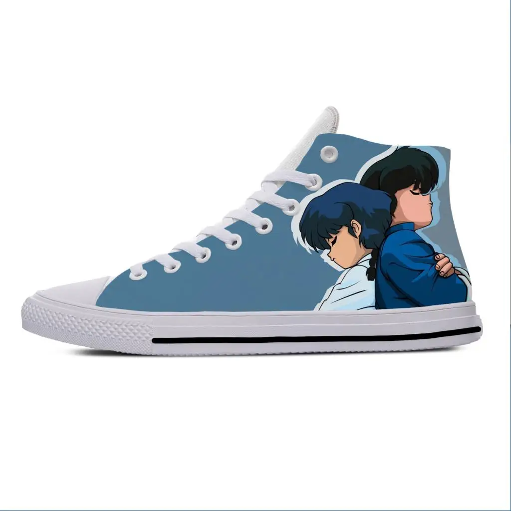 Anime Manga Cartoon Comic Ranma 1/2 Funny Fashion Casual Cloth Shoes High Top Lightweight Breathable 3D Print Men Women Sneakers