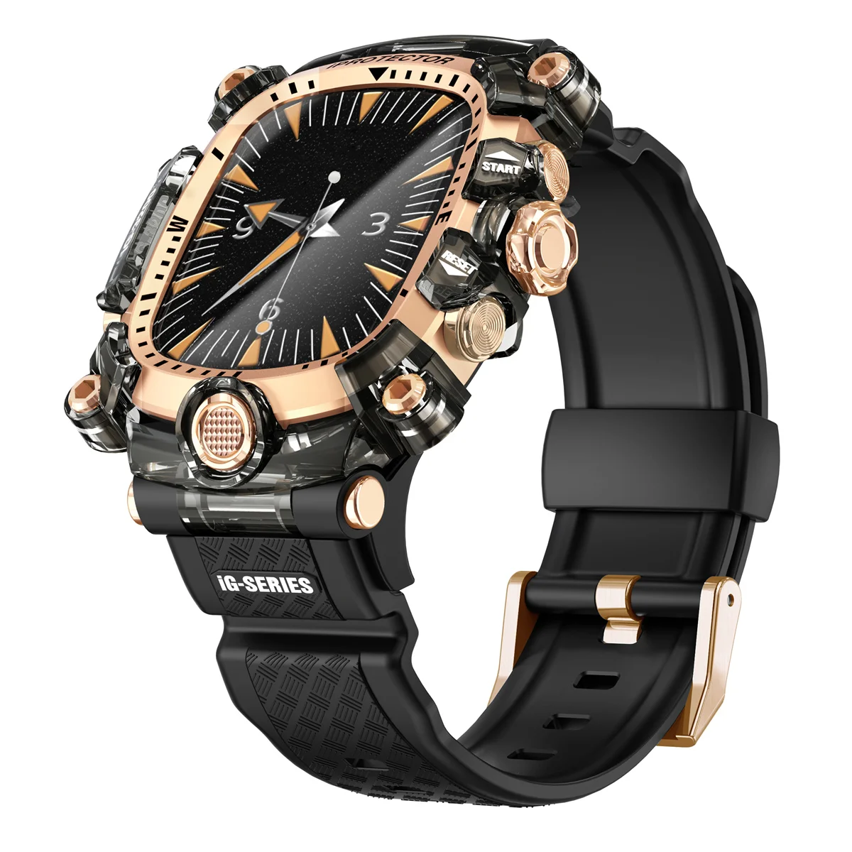 

2025 New Design Mod Kit for Apple Watch 46mm Refit Case with Silicone Band for iWatch Series S10 Metal Mod Kit Sport Bracelet