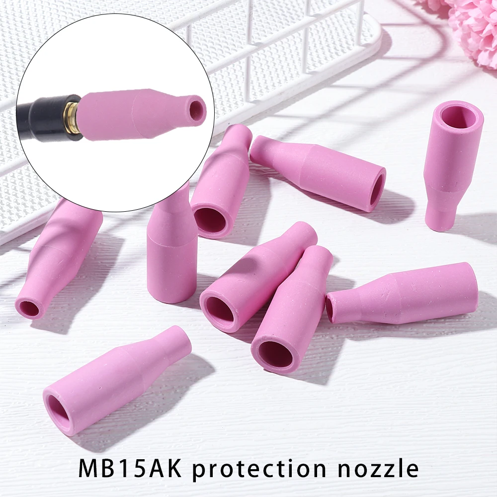 1/2Pcs Tool Protection Nozzle Nozzle Shield Cup Torch Tip Welding Gun Supplies MIG/MAG Gas MB15AK Ceramic Nozzle