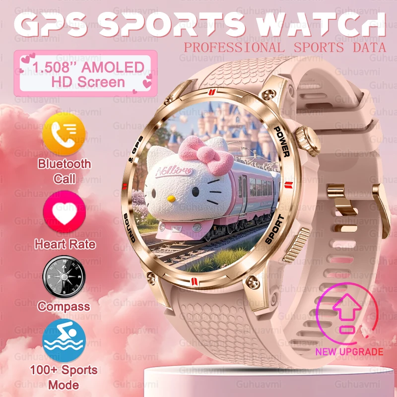 

2025 New GPS Bluetooth Call Smart Watch Women Compass Sports Track Heart Rate Oximetry Sleep Monitoring Health Smartwatch Woman