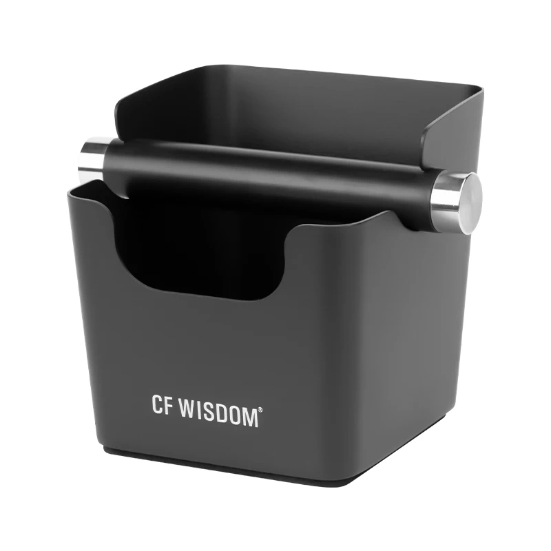

CF WISDOM Coffee Knock Box Espresso Grounds Bin Durable Anti-Slip Coffee Waste Container for Home Barista Commercial Cafe Use