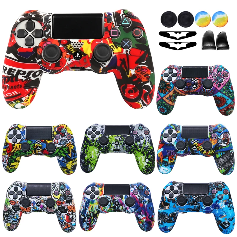 Soft Silicone Case For PS4 Skin Controller Accessories Gamepad Joystick Games Accessorries For PLAYSTATION4 Cover