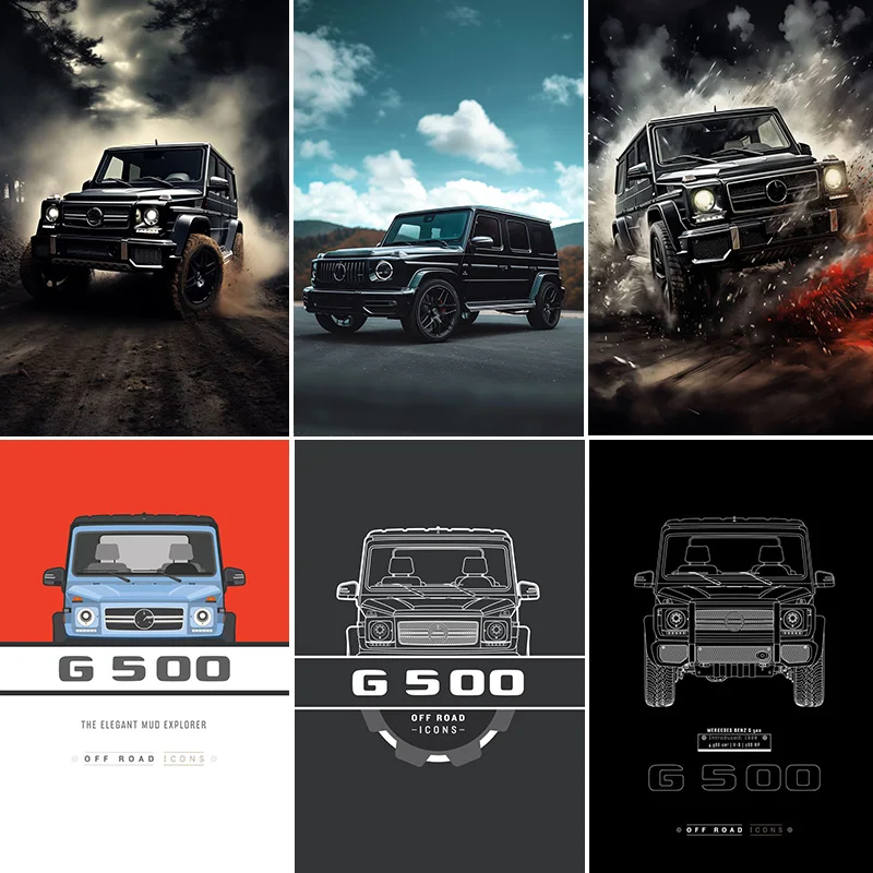 Luxury Classic Car SUV G500 G63 G Class Retro Poster Metal Sign Garage Car Club Bar Indoor Wall Decor Room Decoration Home Decor