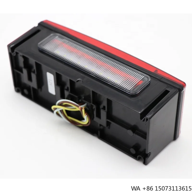 12V Waterproof Rectangular LED Combination Trailer Light Stop Brake License Plate Turn Running