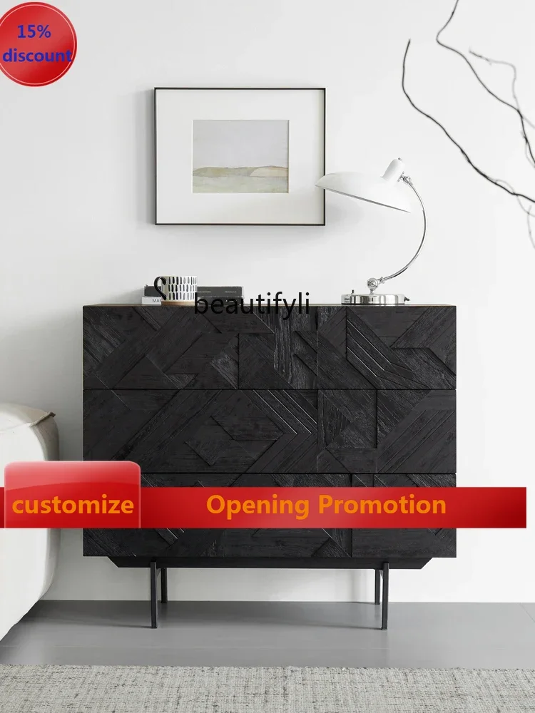 

B7304 ss Nordic Three-Bucket Cabinet Bedroom Underwear Storage Cabinet Wall Industrial Style Drawer Chest of Drawers