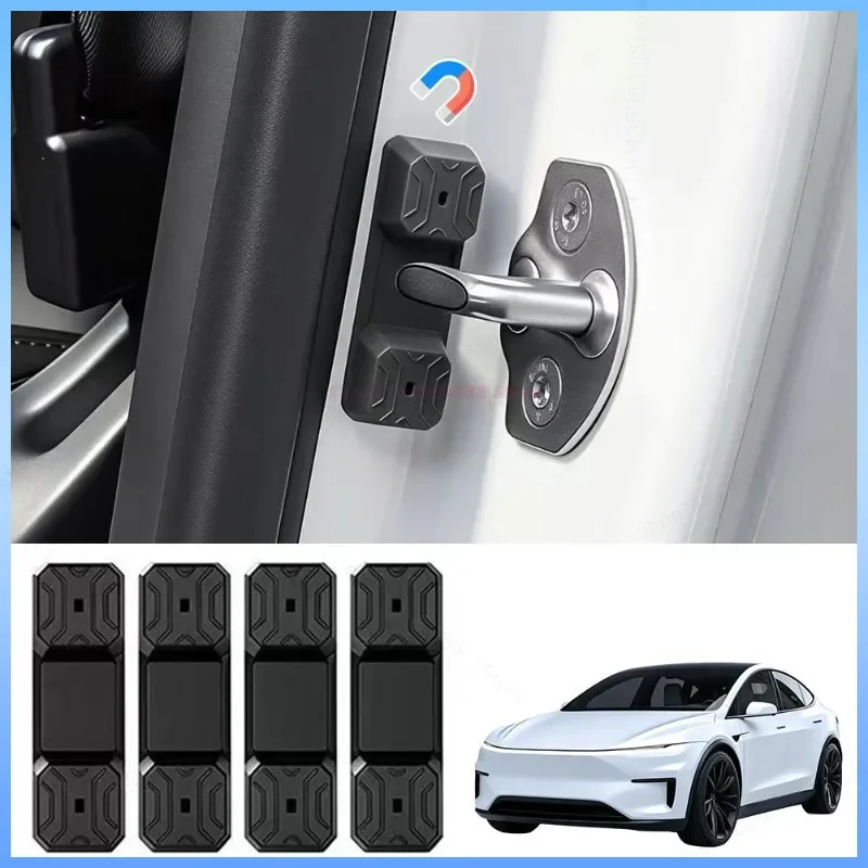 4Pcs For Citroen Series Cars Noise Reduction,buffer,Shock Absorption NEW Magnetic Silicone Door Lock Dampener Pads
