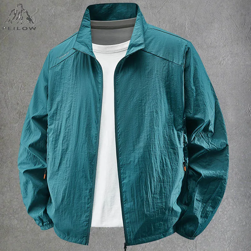 Oversize 7xl 8xl blusão masculino verão uv proteção solar jaqueta leve outwear esportes ciclismo caminhadas casaco de pesca roupas masculinas