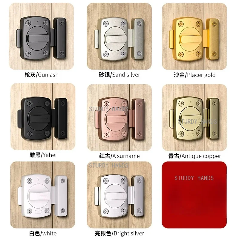 Zinc Alloy Rotary Door Lock, Anti-theft Door Latch,Old-fashioned Wooden Door Latch Lock,screw Installation, Hardware Accessories