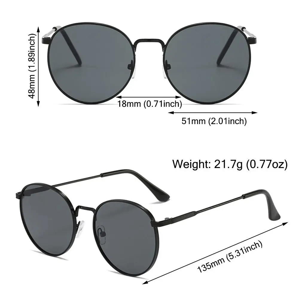 Fashion Circle Round Sunglasses UV Protection Summer Metal  display picture 1