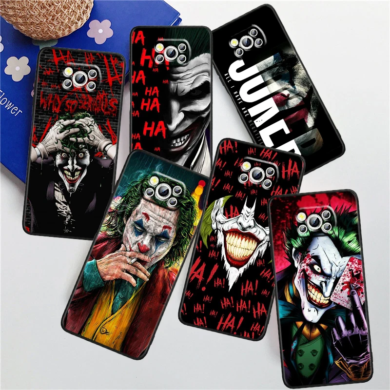 Quinn J-Joker Movie For POCO F5 F4 F3 M6 M5 M4 M3 X5 X4 X3 C65 Pro GT TPU Soft Shockproof Black Phone Case