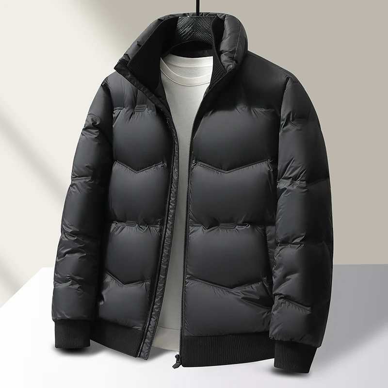 New 2026 Autumn Winter Men's Duck Down Jackets Short Stand Collar Warm Casual Puffer Coat Male Thermal Outerwear Padded Clothing