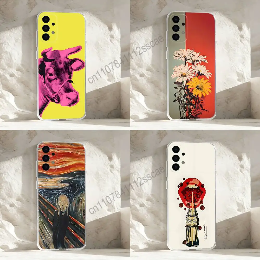 

A-Andy-S Warhol Art PAINTINGS Phone Case For Samsung S30,S25,S24,S23,S21,S22,S20,S10,5G,FE,lite,PIus,Ultra Transparent Cover