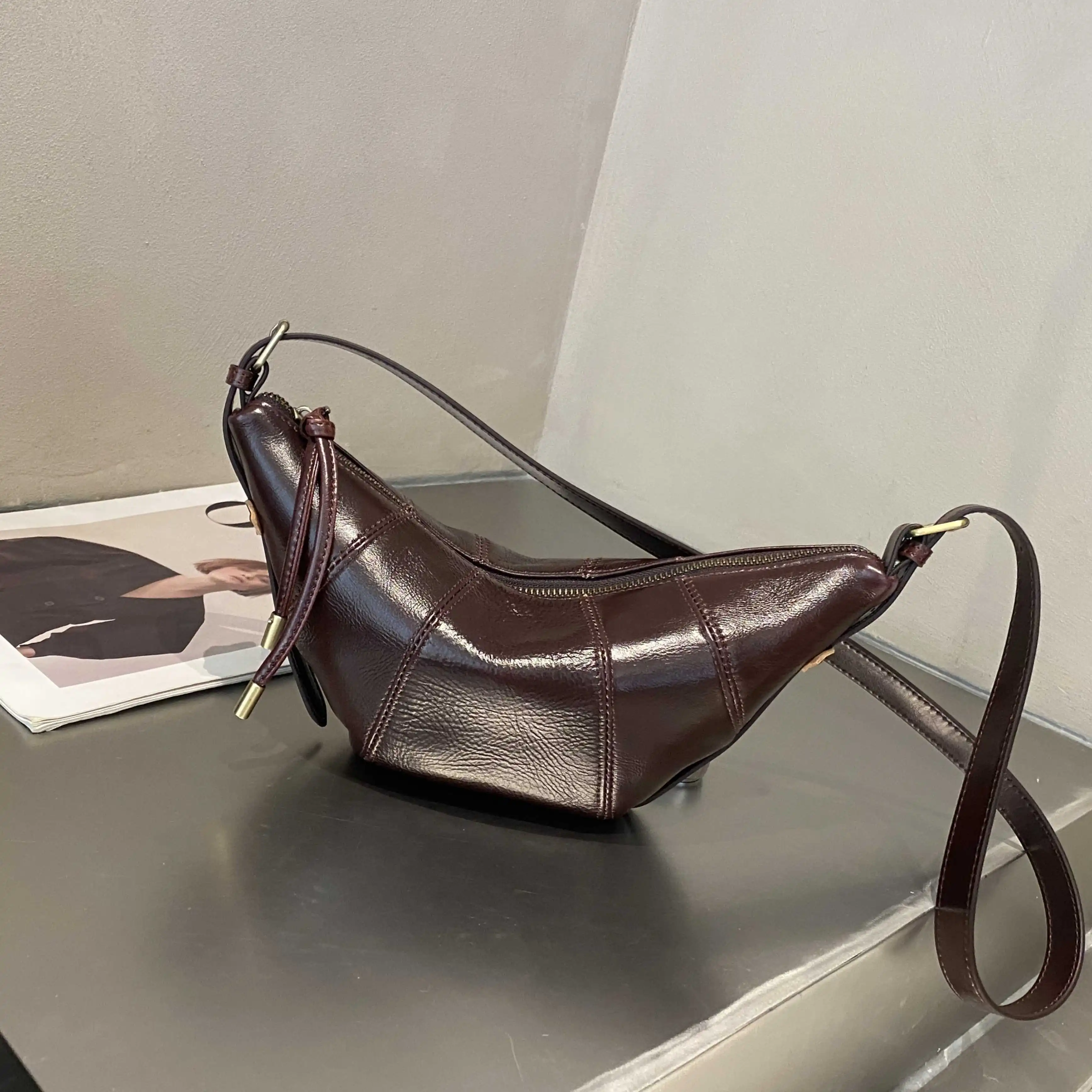 

Genuine Grade Leather Women's Shoulder Crossbody Small Bag Luxury Designer Brand High Quality Cowhide Ladies Bags for Woman New