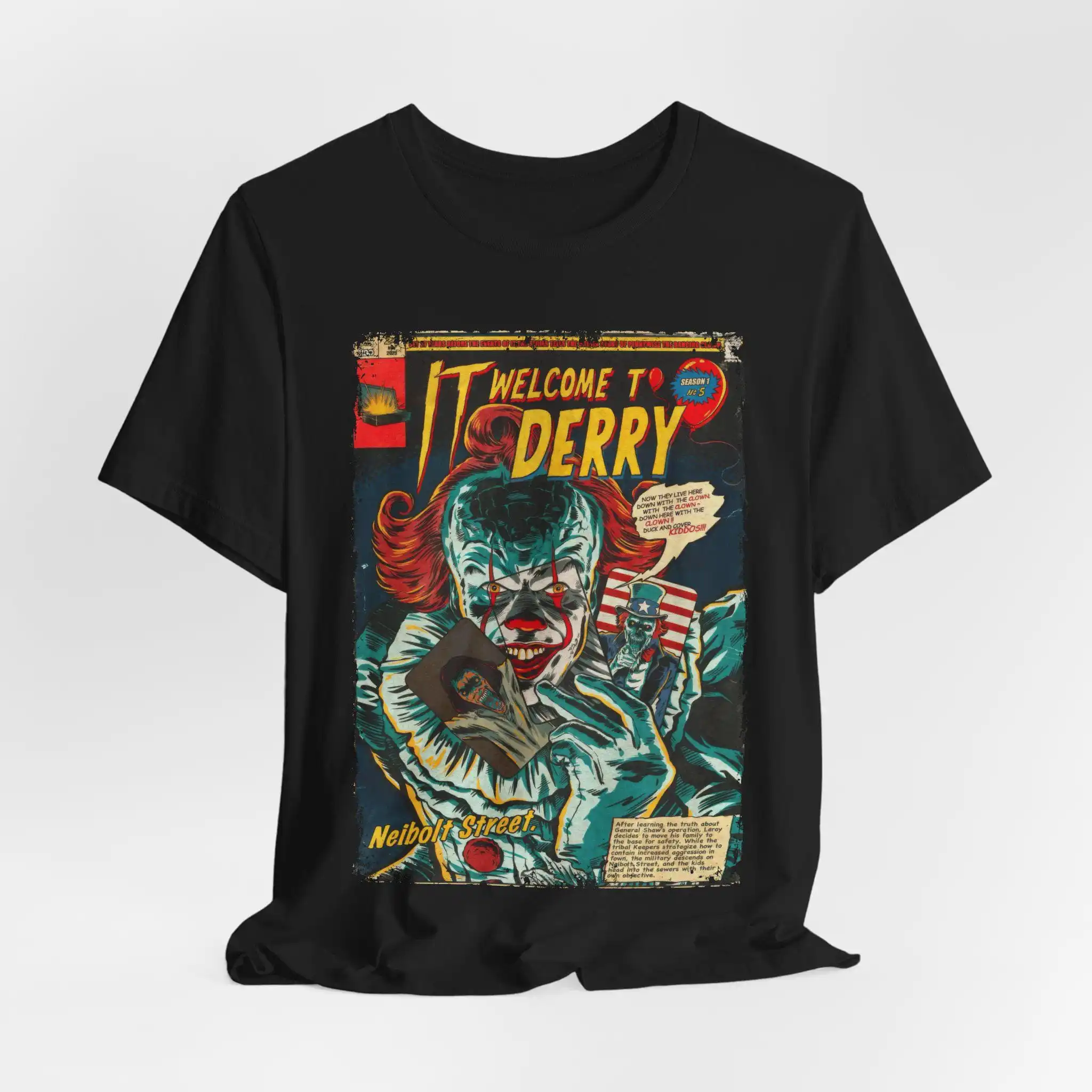 IT Movie T-Shirt: Welcome to Derry, Vintage Horror Graphic Tee