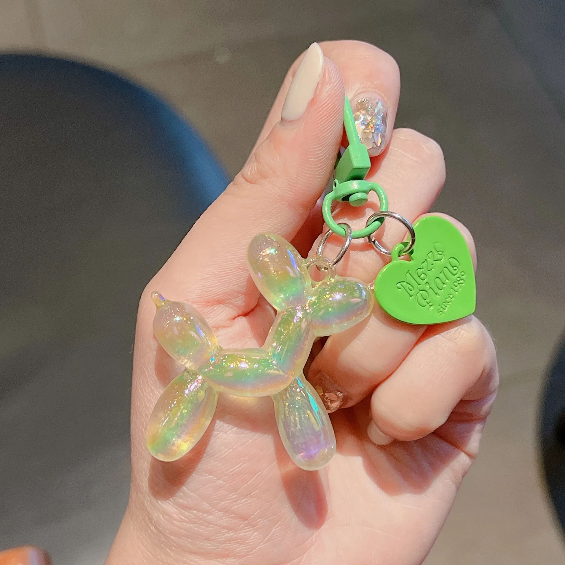 luminous keychain Balloon Dog Glow At Night Pewndant Keyring Accessories Backpack Bags Pendant Kawaii Things Y2K New