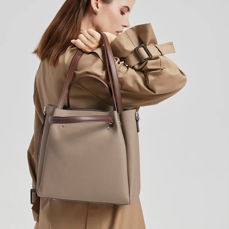 2025 Autumn and winter New Ladies' Genuine Leather Handbag Trendy women's handbags Large Capacity Designer Luxury Shoulder Bag