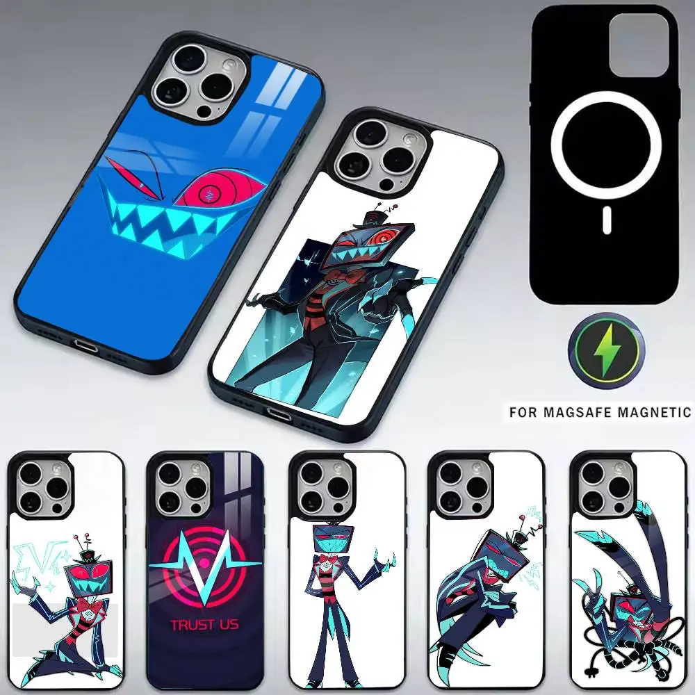 

V-Vox H-Hazbin H-Hotel Phone Case For iPhone17,16,15,14,13,12,11 Plus,Pro Magnetic For Magsafe Wireless Charging