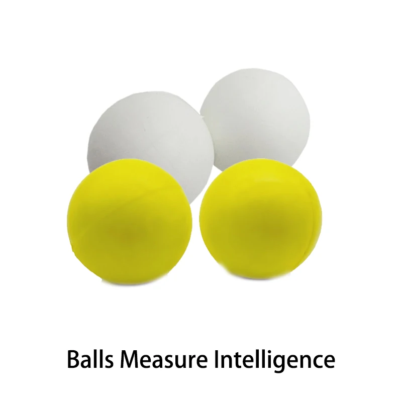 2PCS Magic Balls Test Intelligence Elastic and Inelastic Ball Close Up Magic Trick Comedy Joke Fun Toy