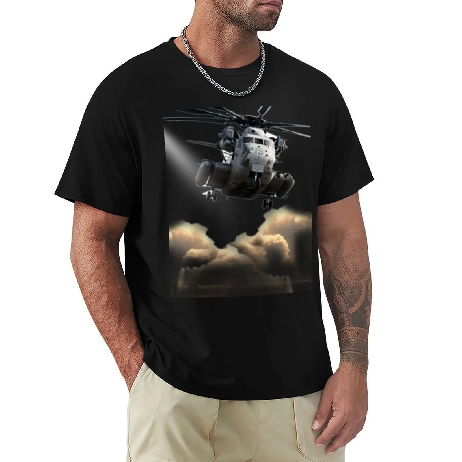 Sikorsky CH-53 Series Helicopter T-Shirt Essential Solid Color T-Shirt